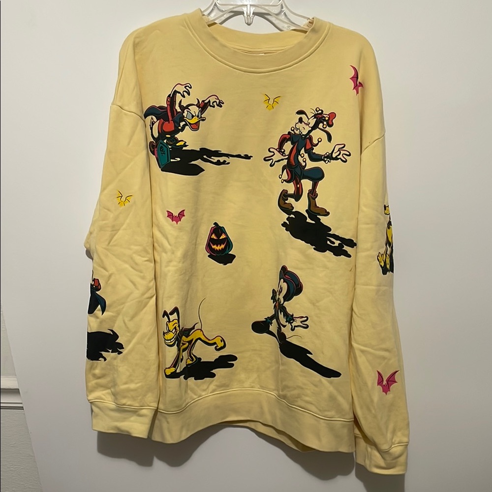 DISNEY Yellow Character Graphic Sweatshirt XXL